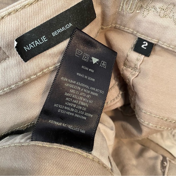 Kut from the Kloth Natalie Bermuda Shorts in Neutral Tan - Picture 8 of 8